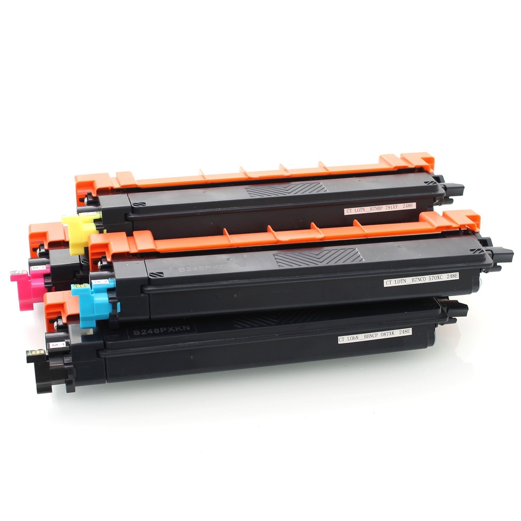 Compatible TN248 XL Kit 4 toners BK : 3.000 pages / Couleurs : 2.300 pages ( Remplace Brother TN248 / TN248XL )