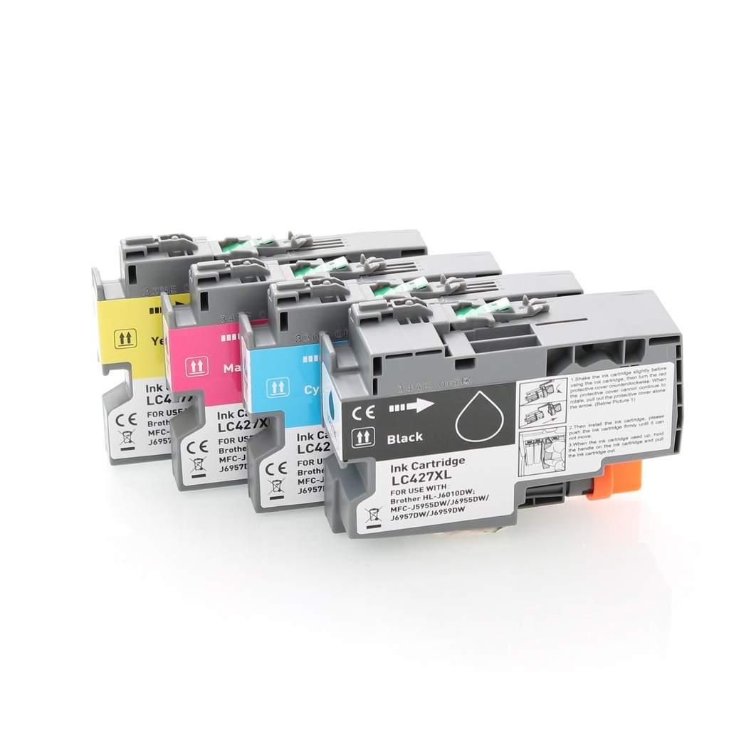 ⬛🟦🟥🟨Compatible LC427XL Kit 4 encres ( Remplace Brother LC427 / LC427XL )