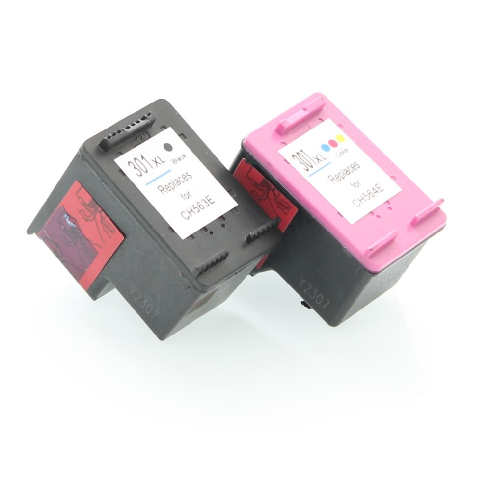 Compatible 301XL kit 2 cartouches BK + C ( Remplace HP301 / 301XL )