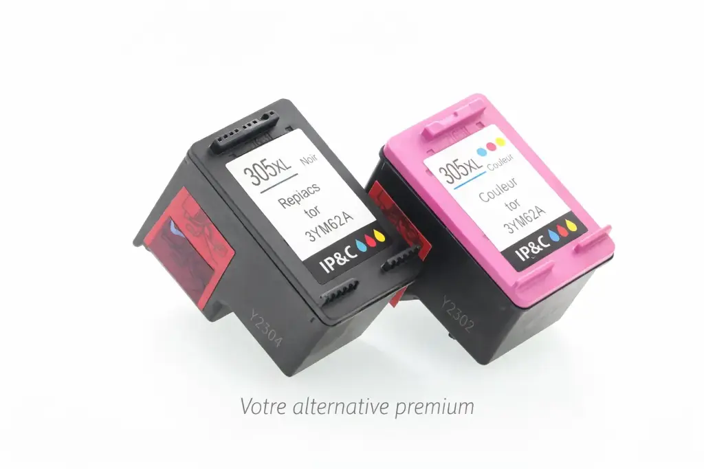 ⬛🟦🟥🟨Kit 2 encres compatibles HP 305XL – Noir + Couleur - ELIOS