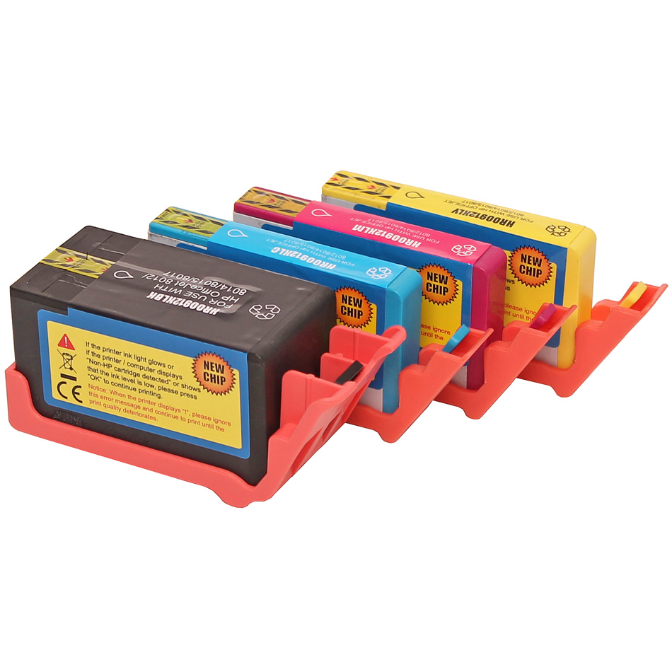 Elios 912XL kit 4 encres BK : 33ml / Couleurs 12ml ( Remplace HP912 / 912XL )
