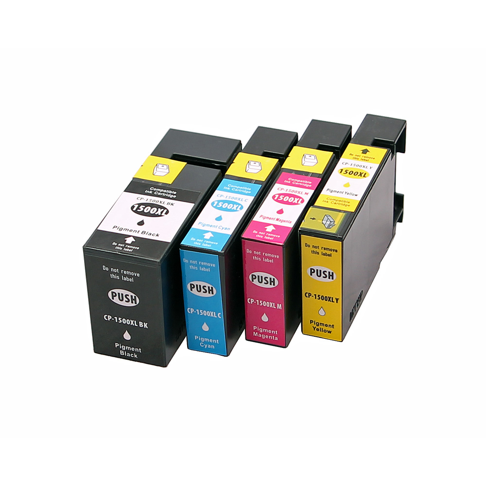 ⬛🟦🟥🟨Compatible PGI1500 XL BK C M Y kit 4 cartouches ( Remplace Canon PGI 1500 BK , C, M, Y ,PGI1500XL BK C M Y )