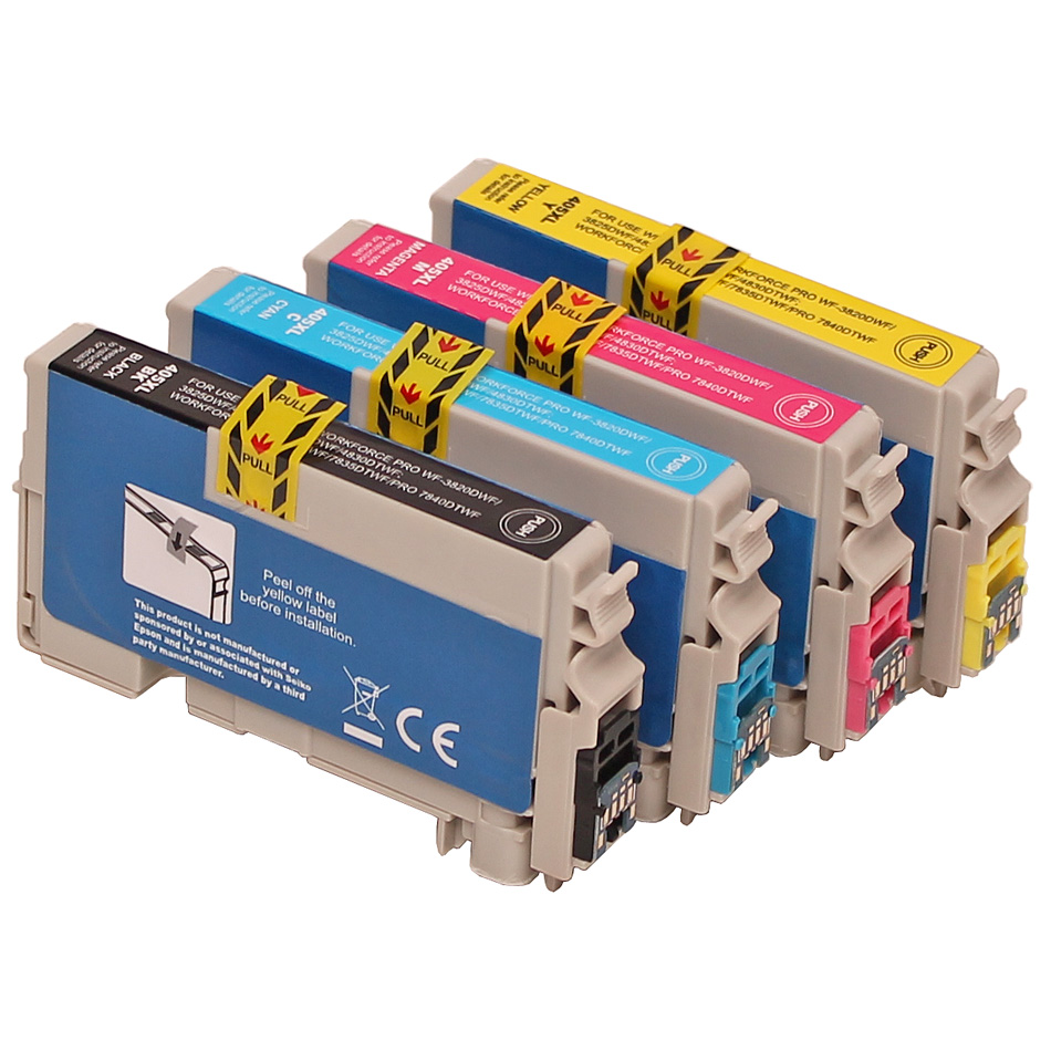 Compatible 405XL BK C M Y kit 4 cartouches ( Remplace Epson 405 BK, C, M, Y, 405XL BK, C, M, Y )
