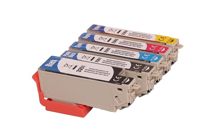 ⬛🟦🟥🟨Compatible 33XL BK PhBK C M Y kit 5 cartouches ( Remplace Epson 33 BK, PhBK, C, M, Y, 33XL BK, PhBK, C, M, Y)