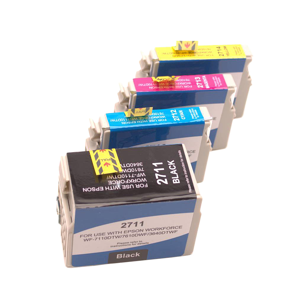 ⬛🟦🟥🟨Compatible 27XL BK C M Y kit 4 cartouches ( Remplace Epson 27 BK, C, M, Y, 27XL BK, C, M, Y )