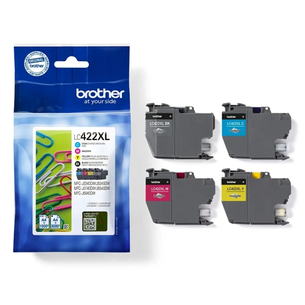 Brother LC422XL Kit 4 encres ( Remplace Brother LC 422 / LC 422XL )