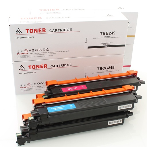 Compatible TN249 Kit 4 toners ( BK, C, M, Y )
