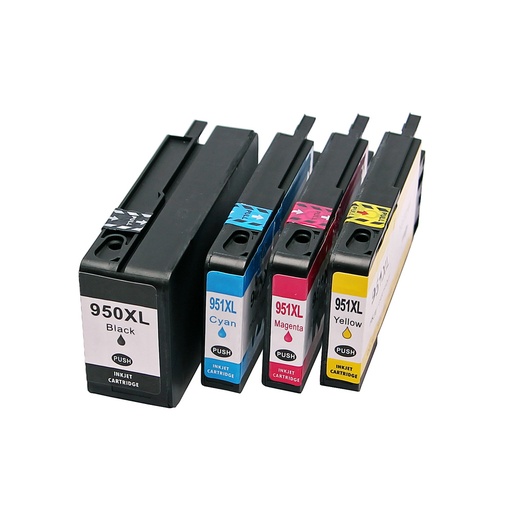 ⬛🟦🟥🟨Compatible 950XL + 951XL kit 4 encres ( Remplace HP950-951 / 950-951XL )