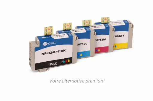 ⬛🟦🟥🟨Kit 4 encres compatibles ELIOS T0715 – BK / C / M / Y