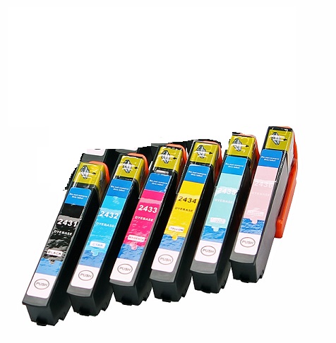 Compatible 24XL BK C M Y LC LM kit 6 cartouches ( Remplace Epson 24 BK, C, M, Y, LC, LM, 24XL BK, C, M, Y, LC, LM )