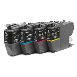 Brother LC421 Kit 4 encres ( Remplace Brother LC 421 / LC 421XL )