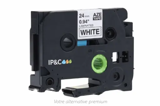 Cassette compatible Brother TZE-251 – Noir sur blanc - ELIOS