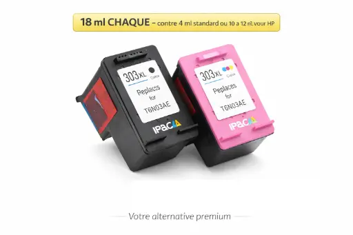 [Compatible 303XL BK + C] ⬛🟦🟥🟨Pack compatible HP 303XL – ELIOS