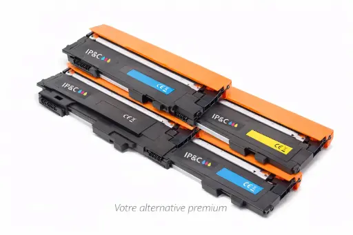 [4 toners compatibles 117A] ⬛🟦🟥🟨Kit 4 toners compatibles HP 117A – Noir + Couleurs - ELIOS